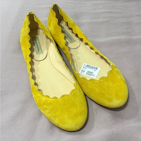 Suede Fabio Rusconi scalloped Ballet flats - Picture 9 of 13